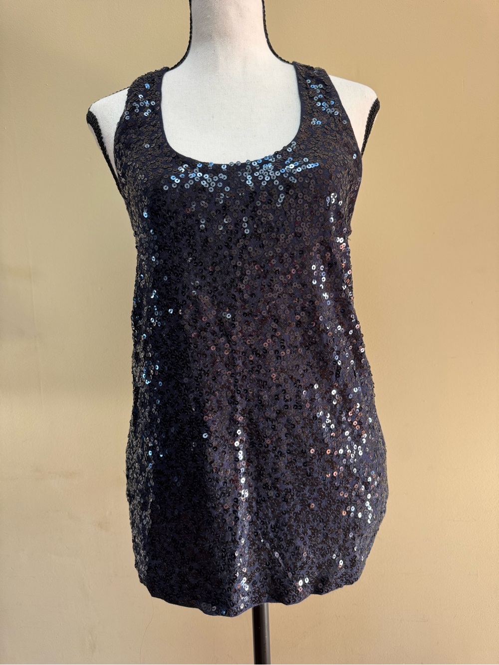J.Crew Navy Blue Sequin Tank Top